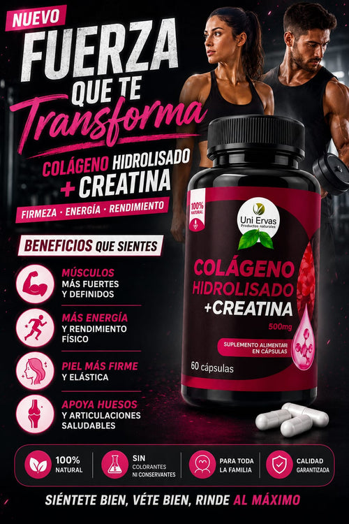 Colágeno Hidrolizado + Creatina - Apoya al bienestar y rendimiento