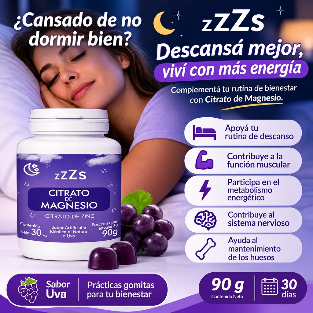 GOMITAS PARA DORMIR CITRATO DE MAGNESIO