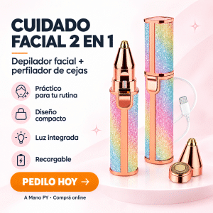 Home depilador facial recargable 2 en 1